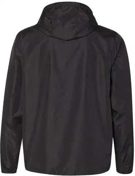 Independent Trading co Exp54lwz Unisex Lightweight Windbreaker Full-zip Jacket - Black