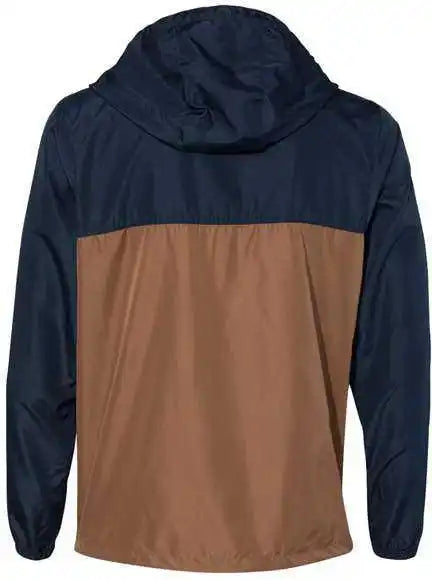 Independent Trading co Exp54lwz Unisex Lightweight Windbreaker Full-zip Jacket - Classic Navy Saddle