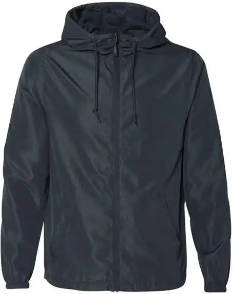Independent Trading co Exp54lwz Unisex Lightweight Windbreaker Full Zip Jacket Classic Navy