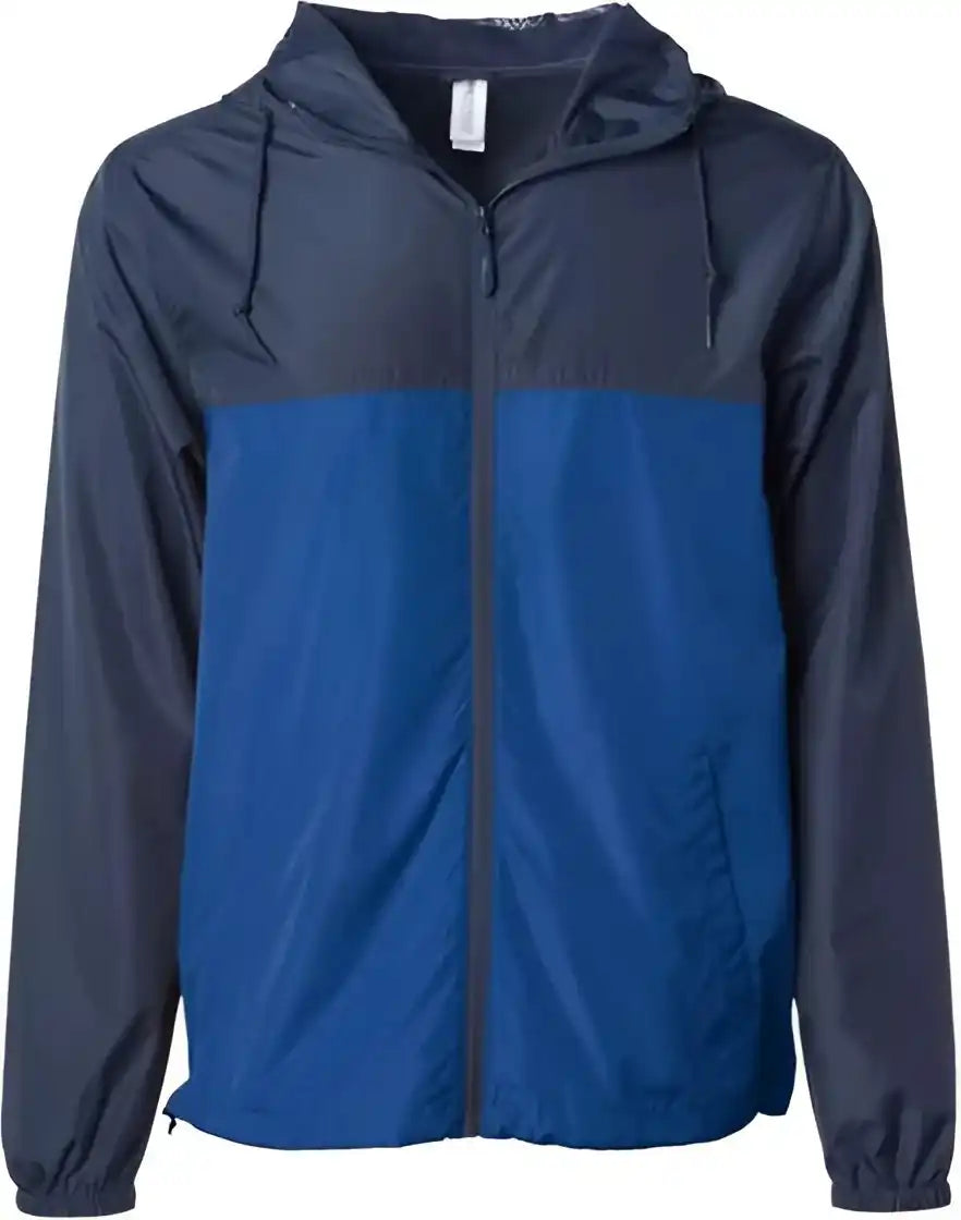 Independent Trading co Exp54lwz Unisex Lightweight Windbreaker Full-zip Jacket - Classic Navy Royal