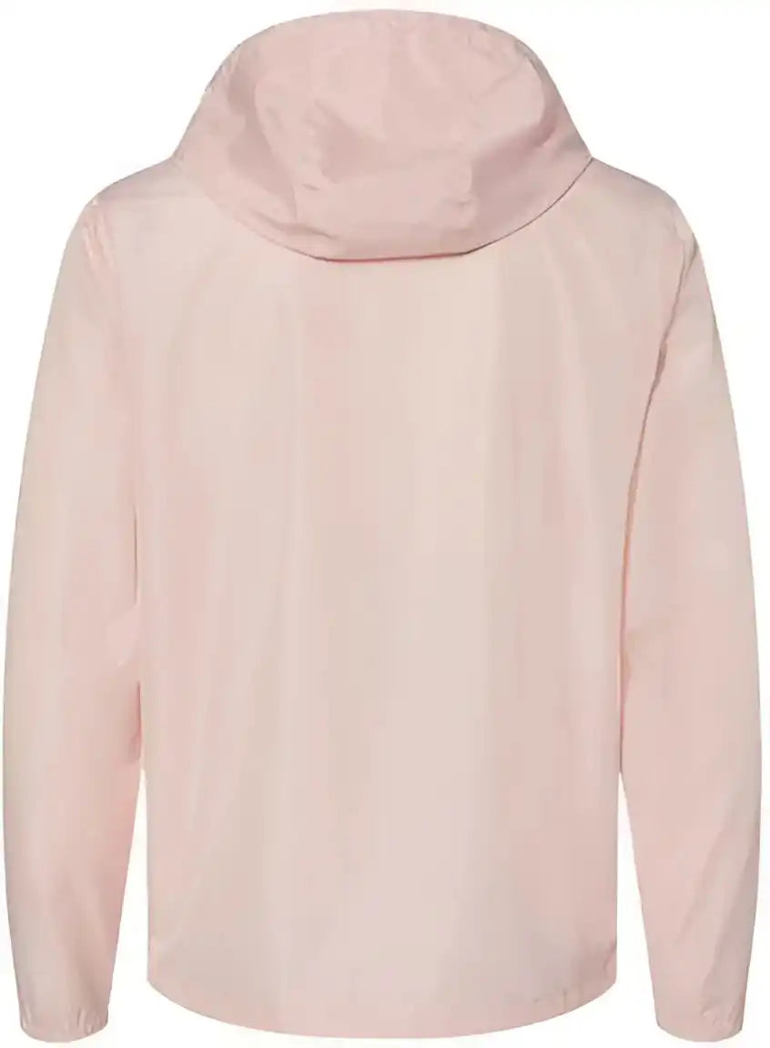 Independent Trading co Exp54lwz Unisex Lightweight Windbreaker Full-zip Jacket - Blush White Zipper