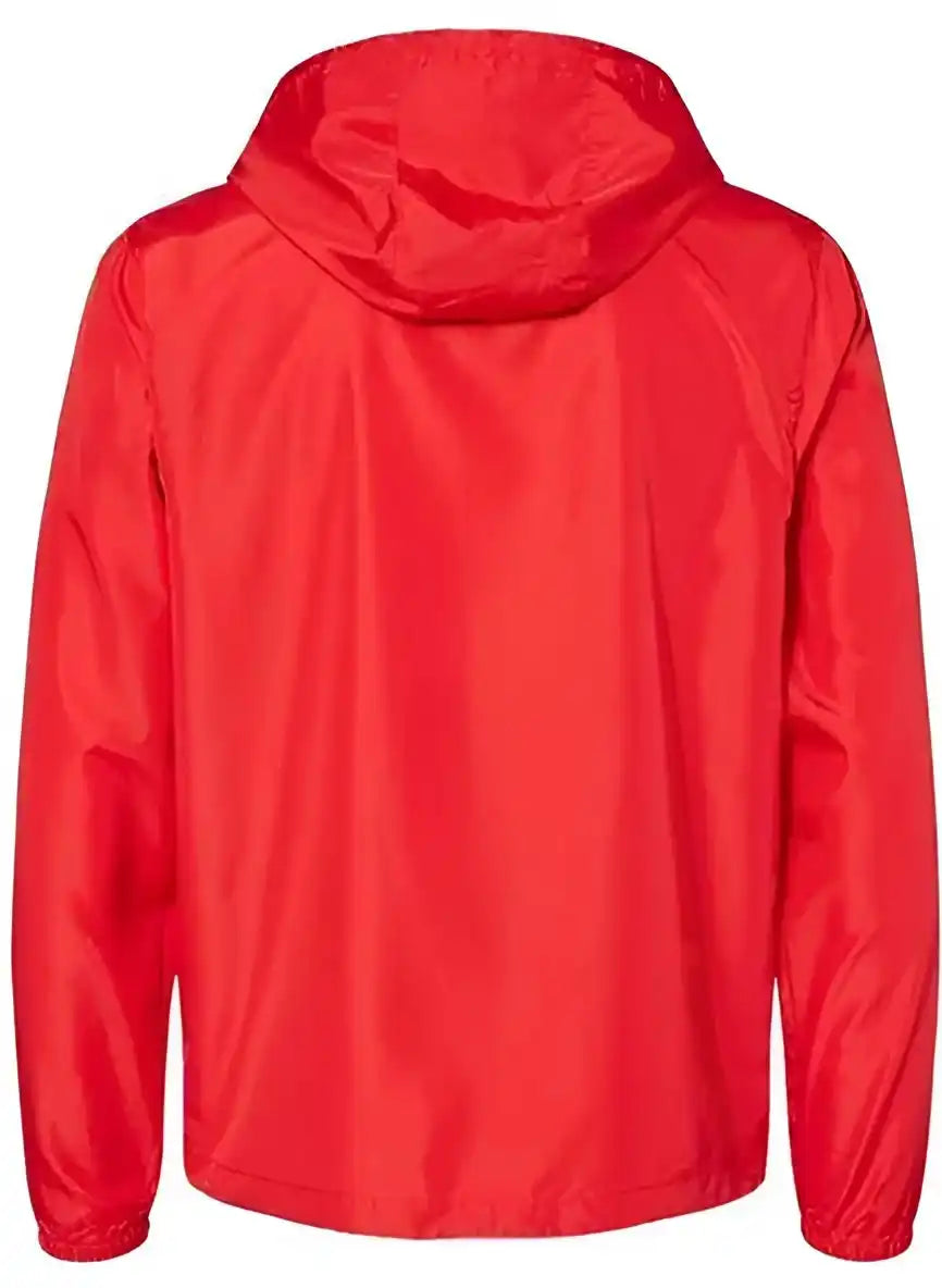 Independent Trading co Exp54lwz Unisex Lightweight Windbreaker Full Zip Jacket Red