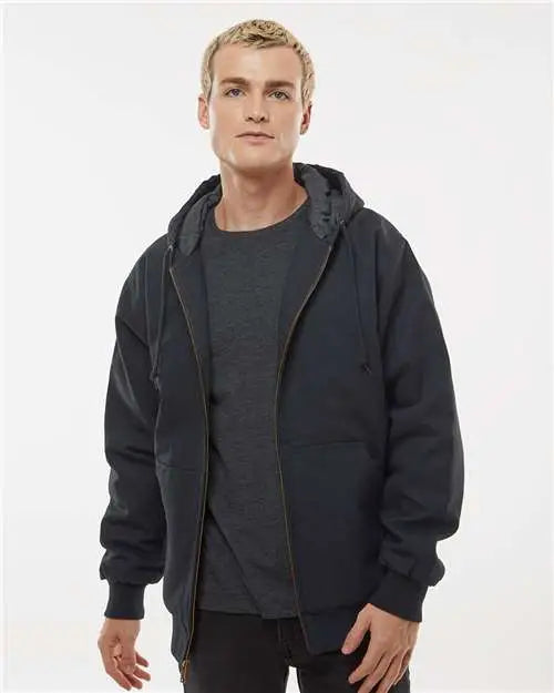 Independent Trading Co. Exp550z Insulated Canvas Workwear Jacket - Black