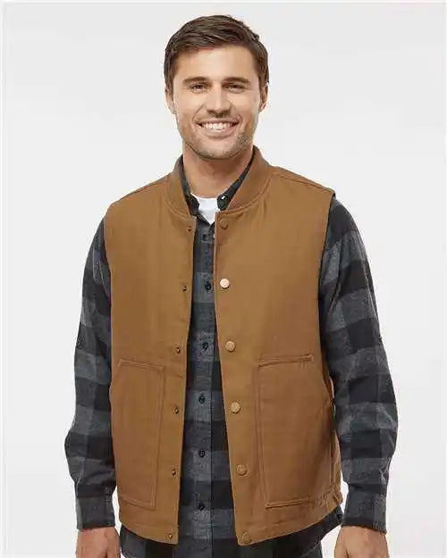 Independent Trading co Exp560v Insulated Canvas Workwear Vest - Saddle