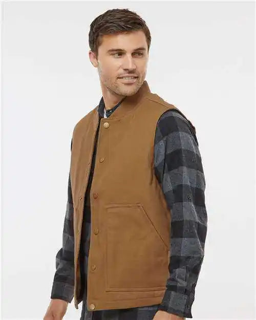 Independent Trading co Exp560v Insulated Canvas Workwear Vest - Saddle