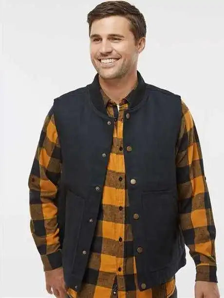 Independent Trading co Exp560v Insulated Canvas Workwear Vest - Black