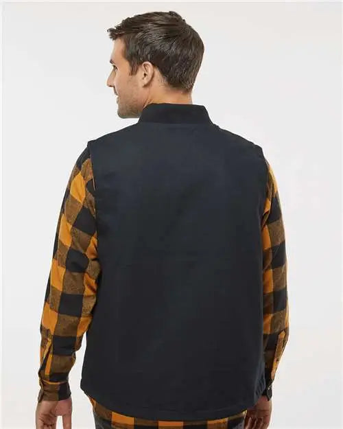 Independent Trading Co. Exp560v Insulated Canvas Workwear Vest - Black