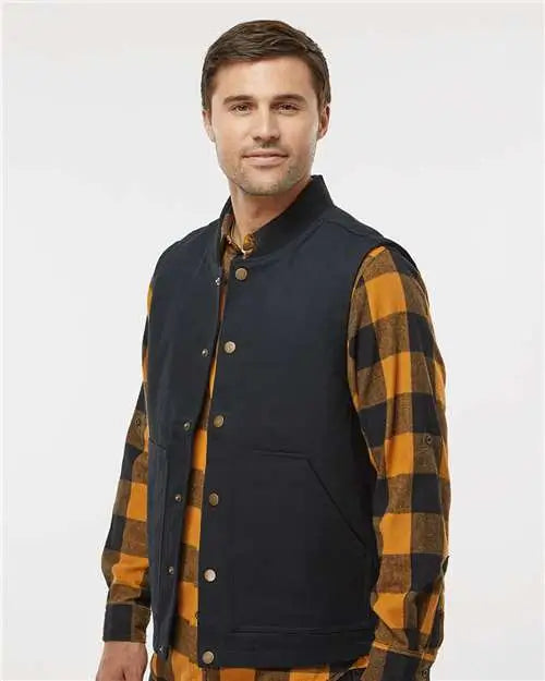 Independent Trading Co. Exp560v Insulated Canvas Workwear Vest - Black