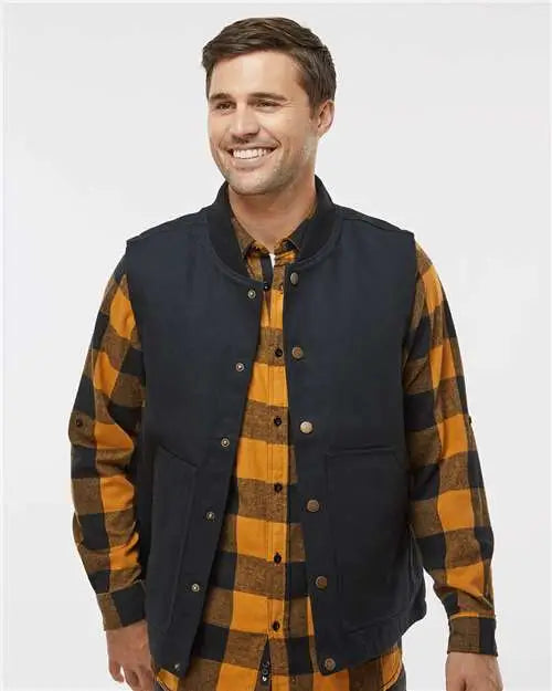 Independent Trading Co. Exp560v Insulated Canvas Workwear Vest - Black