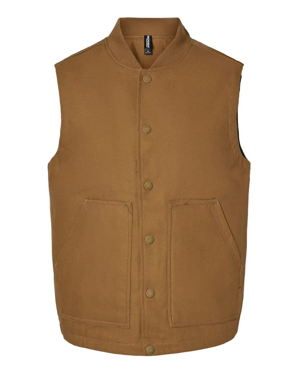 Independent Trading Co. Exp560v Insulated Canvas Workwear Vest - Saddle - Brown / Xs