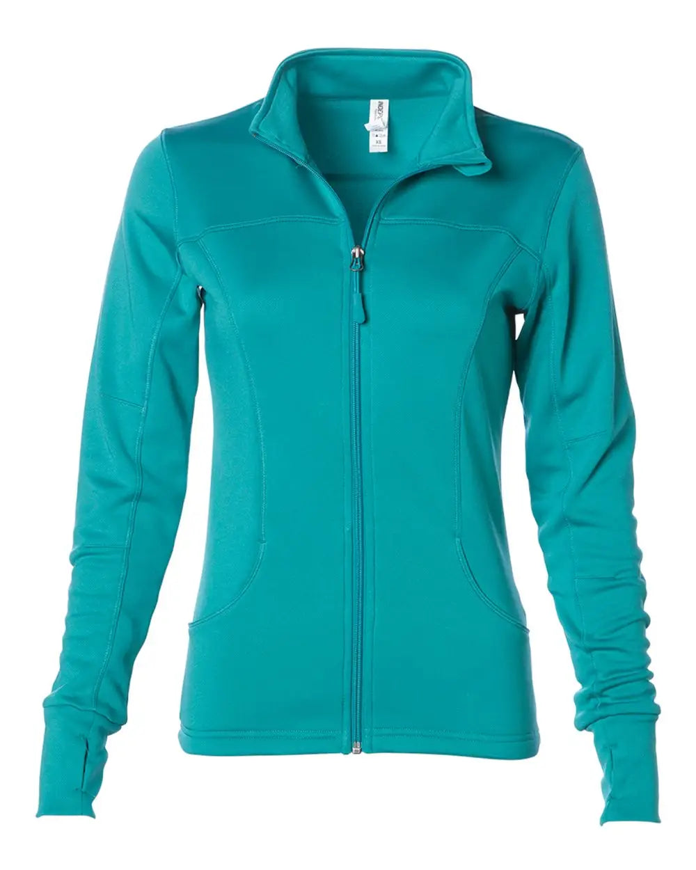 Independent Trading Co. Exp60paz Women’s Poly-tech Full-zip Track Jacket - Lapis Green