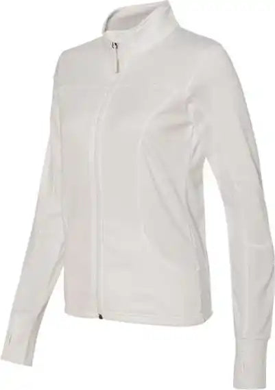 Independent Trading co Exp60paz Women’s Poly-tech Full-zip Track Jacket - White
