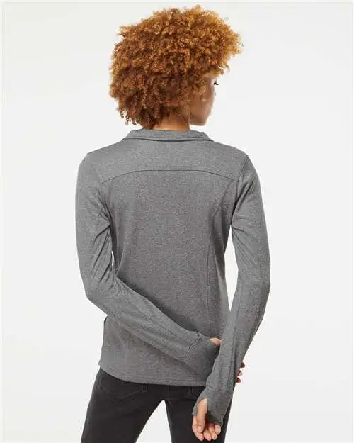 Independent Trading Co. Exp60paz Women’s Poly-tech Full-zip Track Jacket - Gunmetal Heather