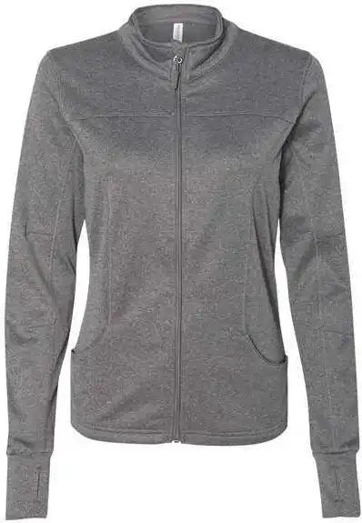Independent Trading co Exp60paz Women’s Poly Tech Full Zip Track Jacket Gunmetal Heather