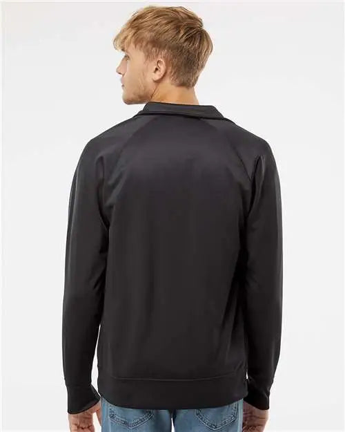 Independent Trading Co. Exp70ptz Lightweight Poly-tech Full-zip Track Jacket - Black