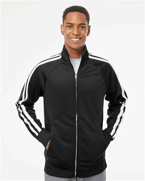 Independent Trading Co. Exp70ptz Lightweight Poly-tech Full-zip Track Jacket - Black