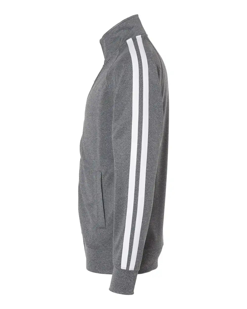 Independent Trading Co. Exp70ptz Lightweight Poly-tech Full-zip Track Jacket - Gunmetal Heather