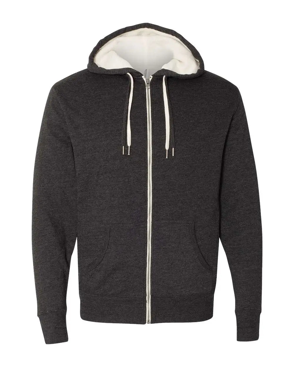 Independent Trading Co. Exp90shz Sherpa-lined Hooded Sweatshirt - Charcoal Heather - Dark Gray / Xs