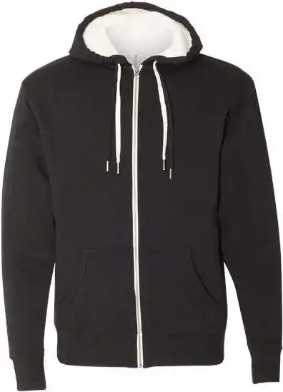 Independent Trading co Exp90shz Unisex Sherpa-lined Hooded Sweatshirt - Black