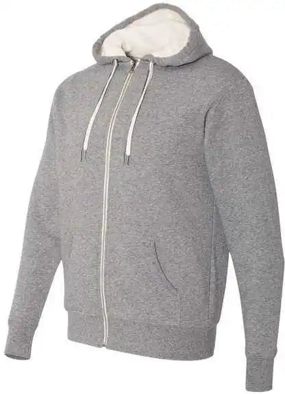 Independent Trading co Exp90shz Unisex Sherpa-lined Hooded Sweatshirt - Salt & Pepper