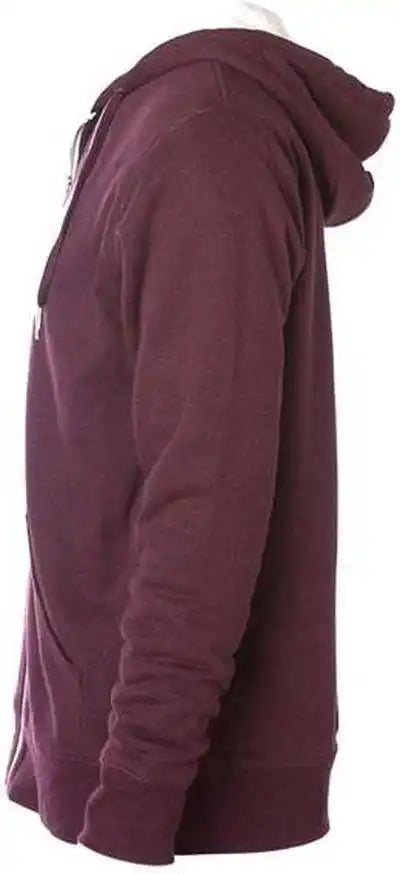 Independent Trading co Exp90shz Unisex Sherpa-lined Hooded Sweatshirt - Burgundy Heather
