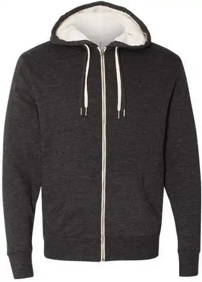 Independent Trading co Exp90shz Unisex Sherpa-lined Hooded Sweatshirt - Charcoal Heather