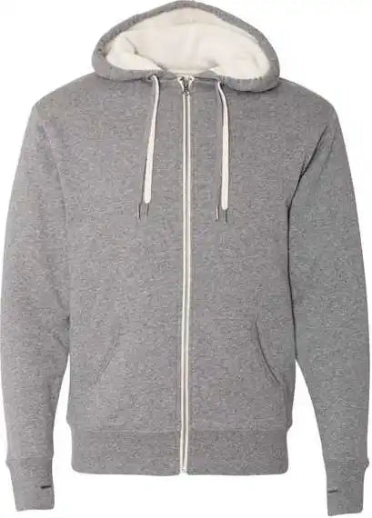 Independent Trading co Exp90shz Unisex Sherpa-lined Hooded Sweatshirt - Salt & Pepper
