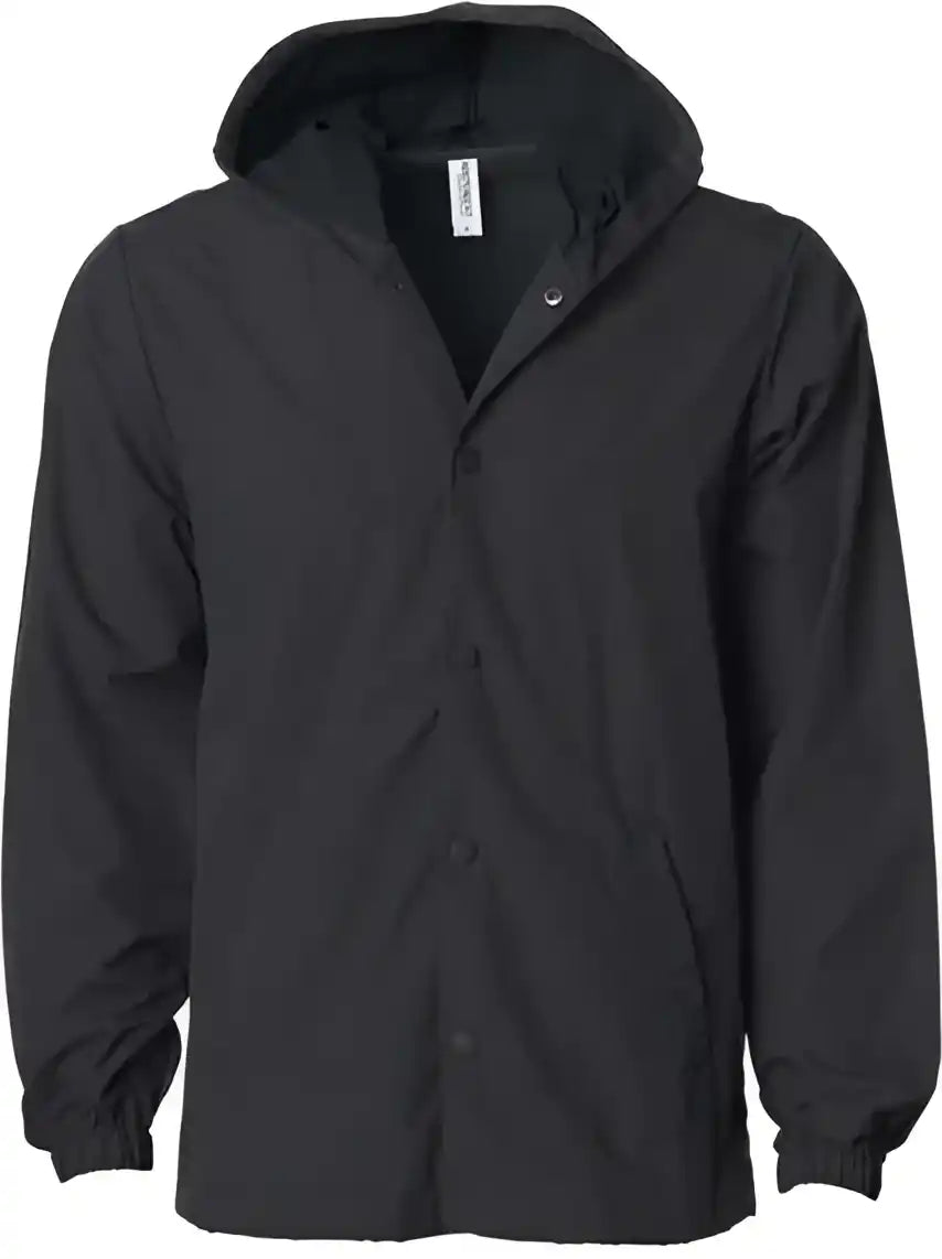 Independent Trading co Exp95nb Water-resistant Hooded Windbreaker - Black