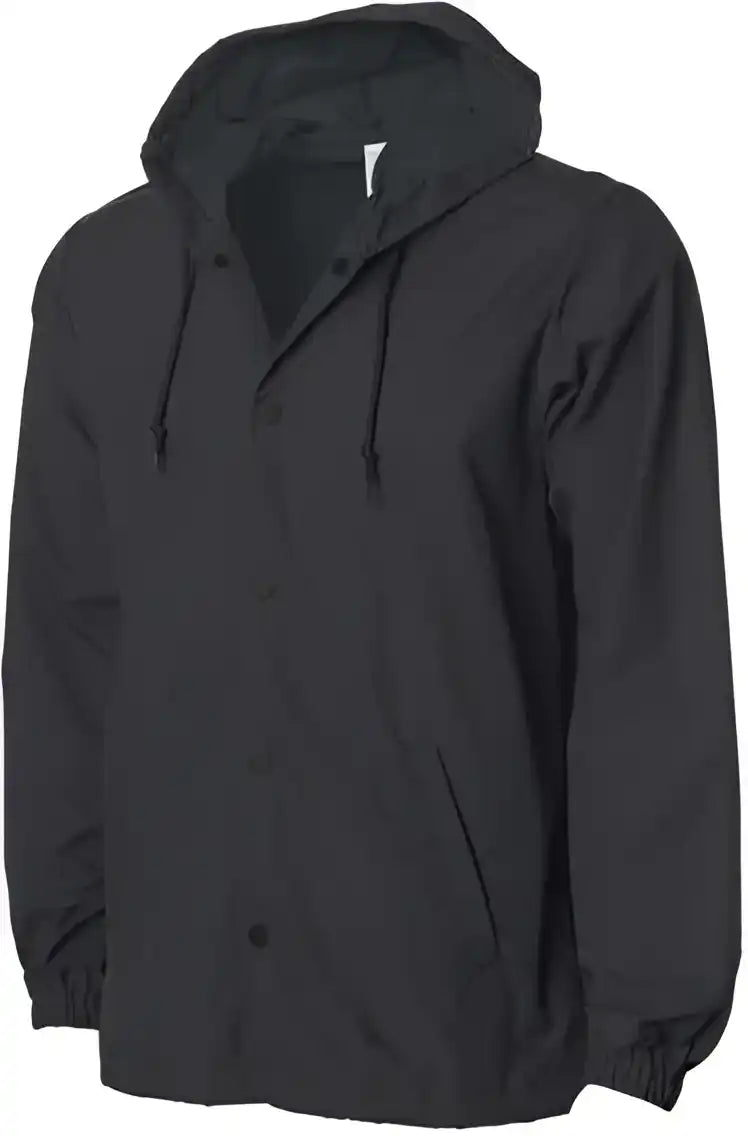 Independent Trading co Exp95nb Water-resistant Hooded Windbreaker - Black