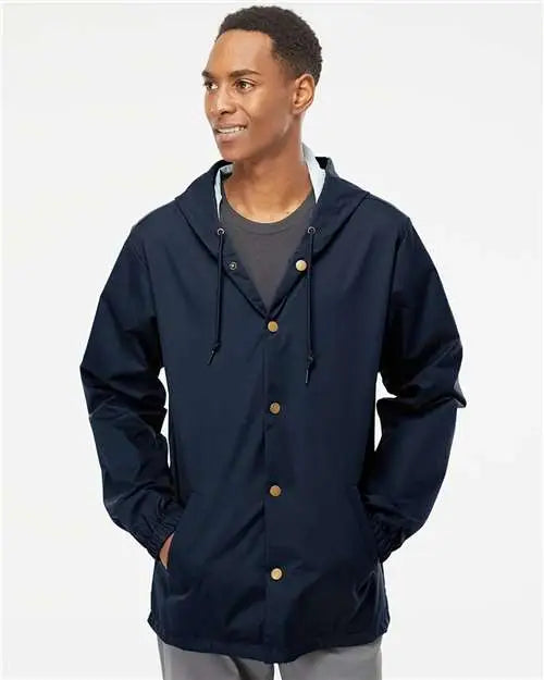 Independent Trading Co. Exp95nb Water-resistant Hooded Windbreaker - Classic Navy
