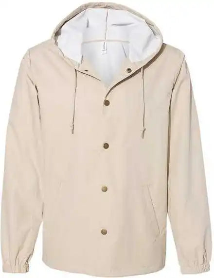 Independent Trading co Exp95nb Water-resistant Hooded Windbreaker - Classic Khaki