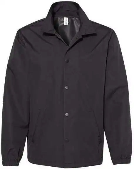 Independent Trading co Exp99cnb Water-resistant Windbreaker Coachs Jacket - Black