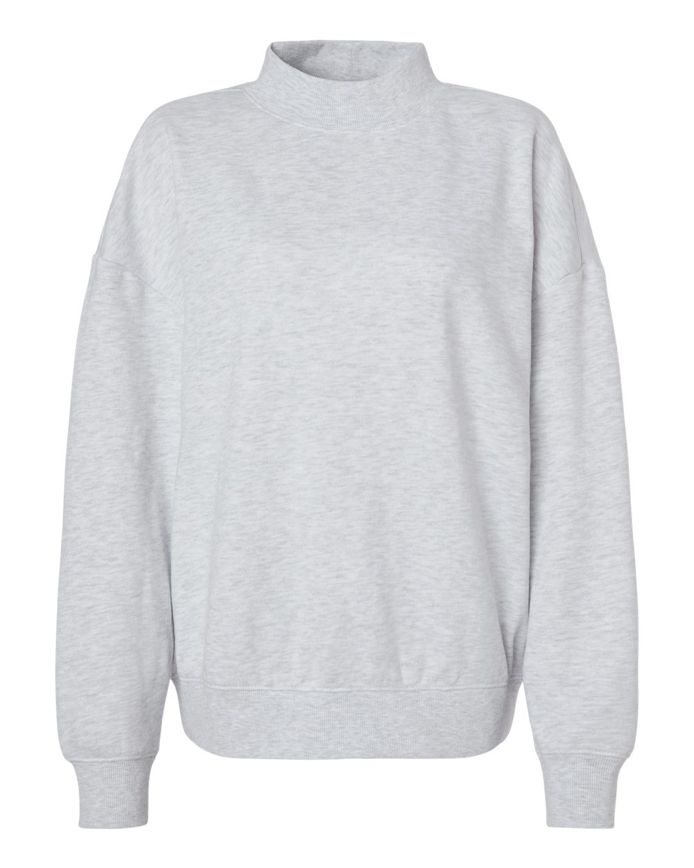 Independent Trading Co. Ind280mock Women’s Midweight Mockneck Sweatshirt - Ash Heather