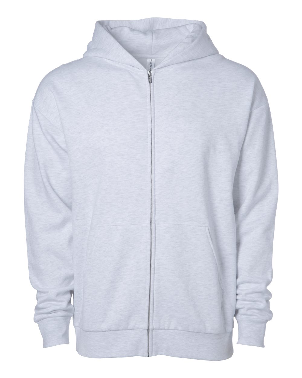 Independent Trading Co. Ind280zip Unisex Avenue Midweight Full-zip Hooded Sweatshirt - Ash Heather