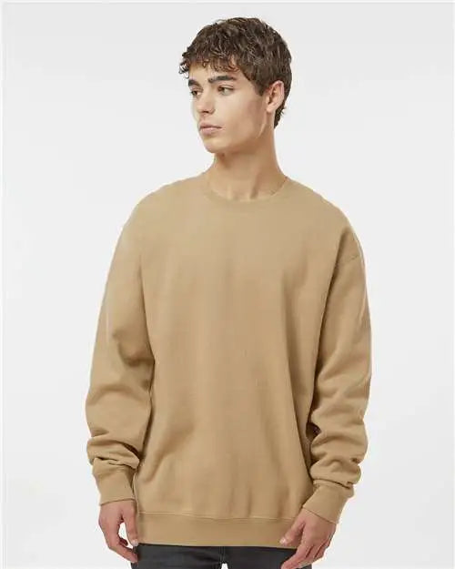 Independent Trading Co. Ind3000 Heavyweight Crewneck Sweatshirt - Sandstone