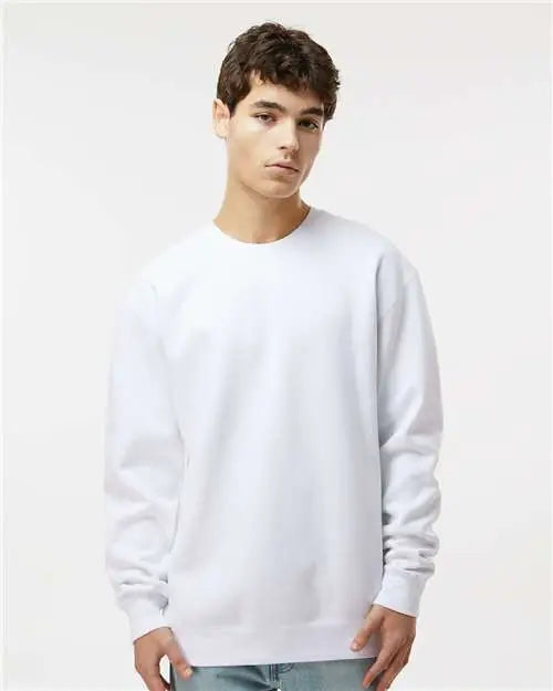 Independent Trading Co. Ind3000 Heavyweight Crewneck Sweatshirt - White