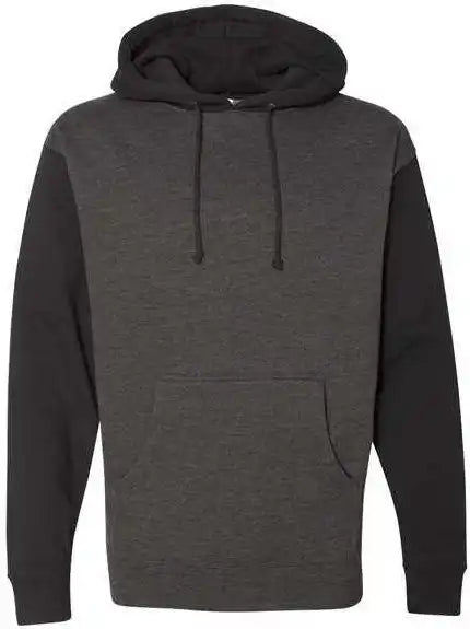 Independent Trading co Ind4000 Heavyweight Hooded Sweatshirt Charcoal Heather Black