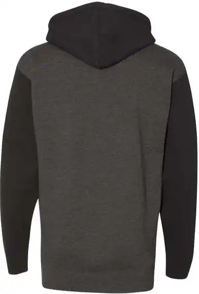 Independent Trading co Ind4000 Heavyweight Hooded Sweatshirt Charcoal Heather Black