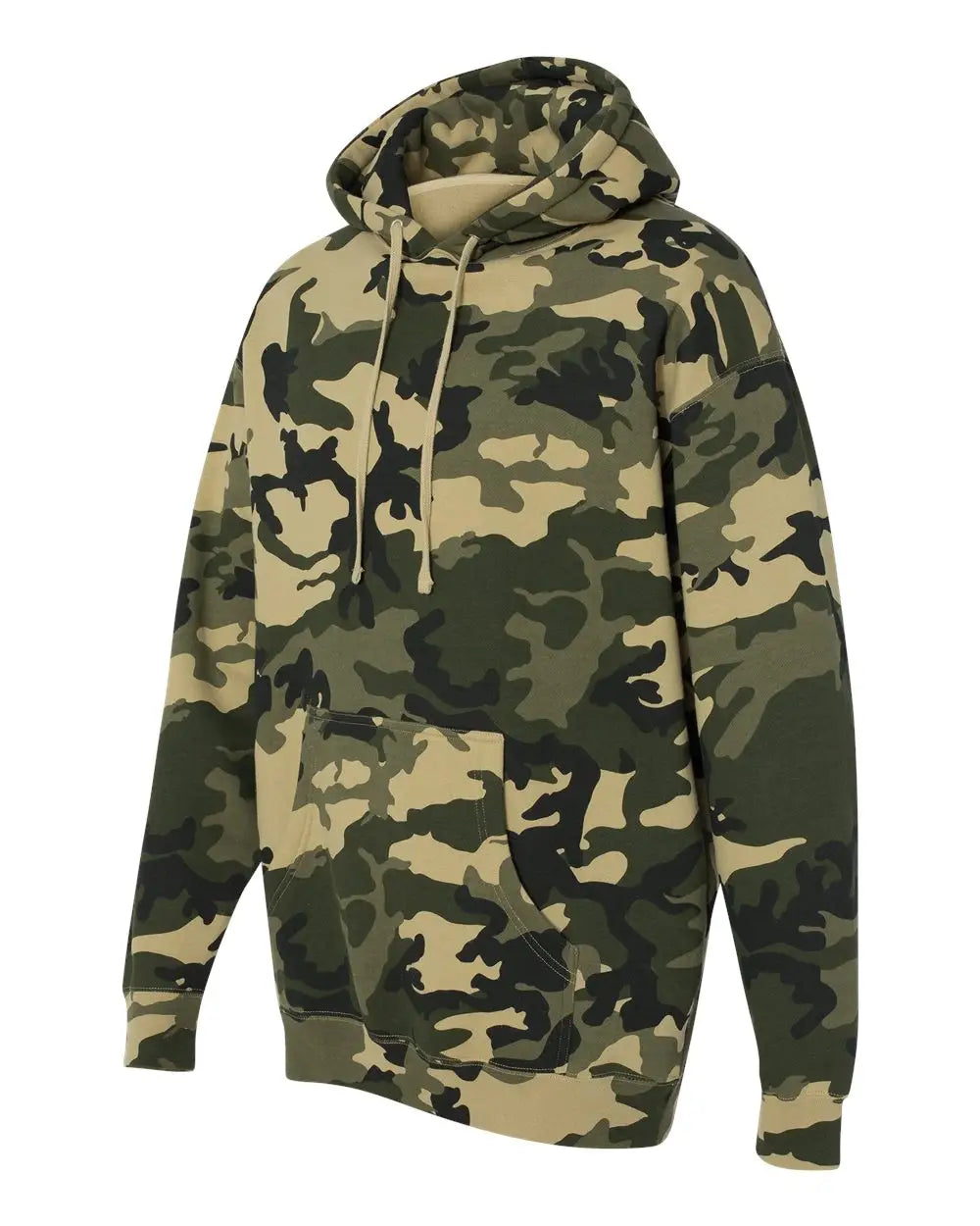 Independent Trading Co. Ind4000 Heavyweight Hooded Sweatshirt - Army Camo - Olive / Xs