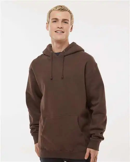 Independent Trading co Ind4000 Heavyweight Hooded Sweatshirt Brown