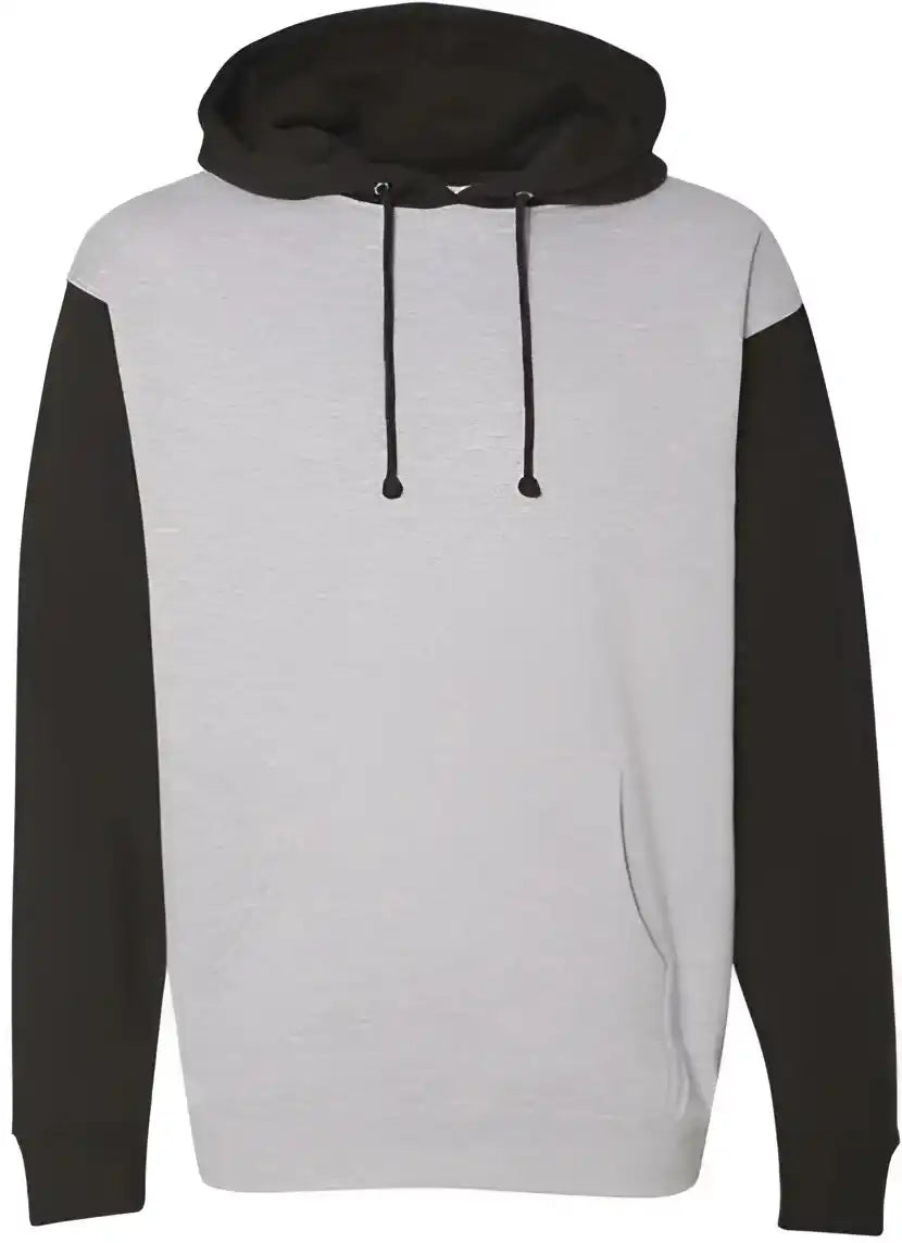 Independent Trading co Ind4000 Heavyweight Hooded Sweatshirt Grey Heather Black