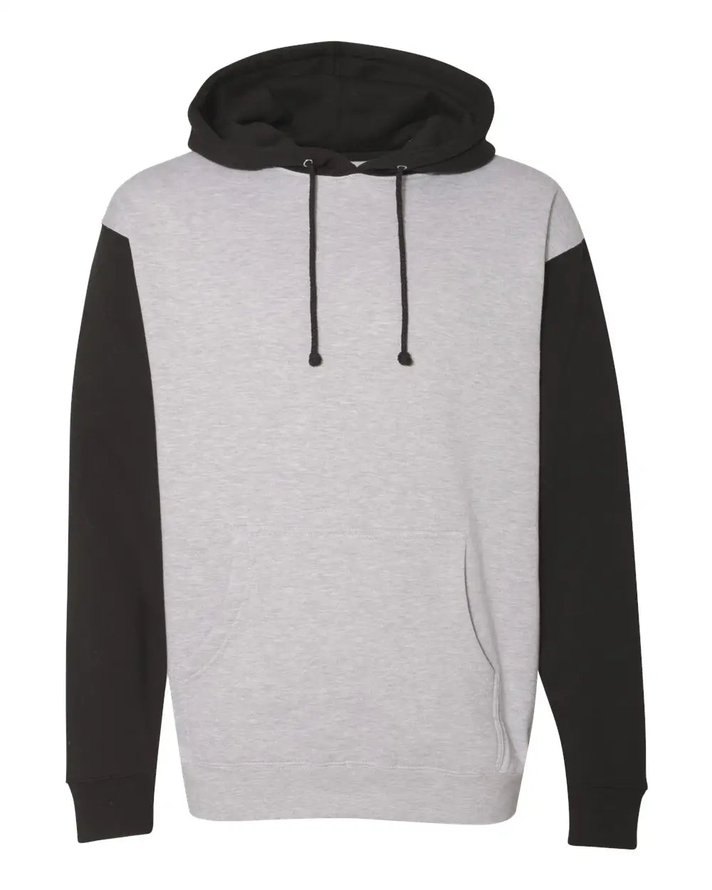 Independent Trading Co. Ind4000 Heavyweight Hooded Sweatshirt - Grey Heather Black - Gray / Xs