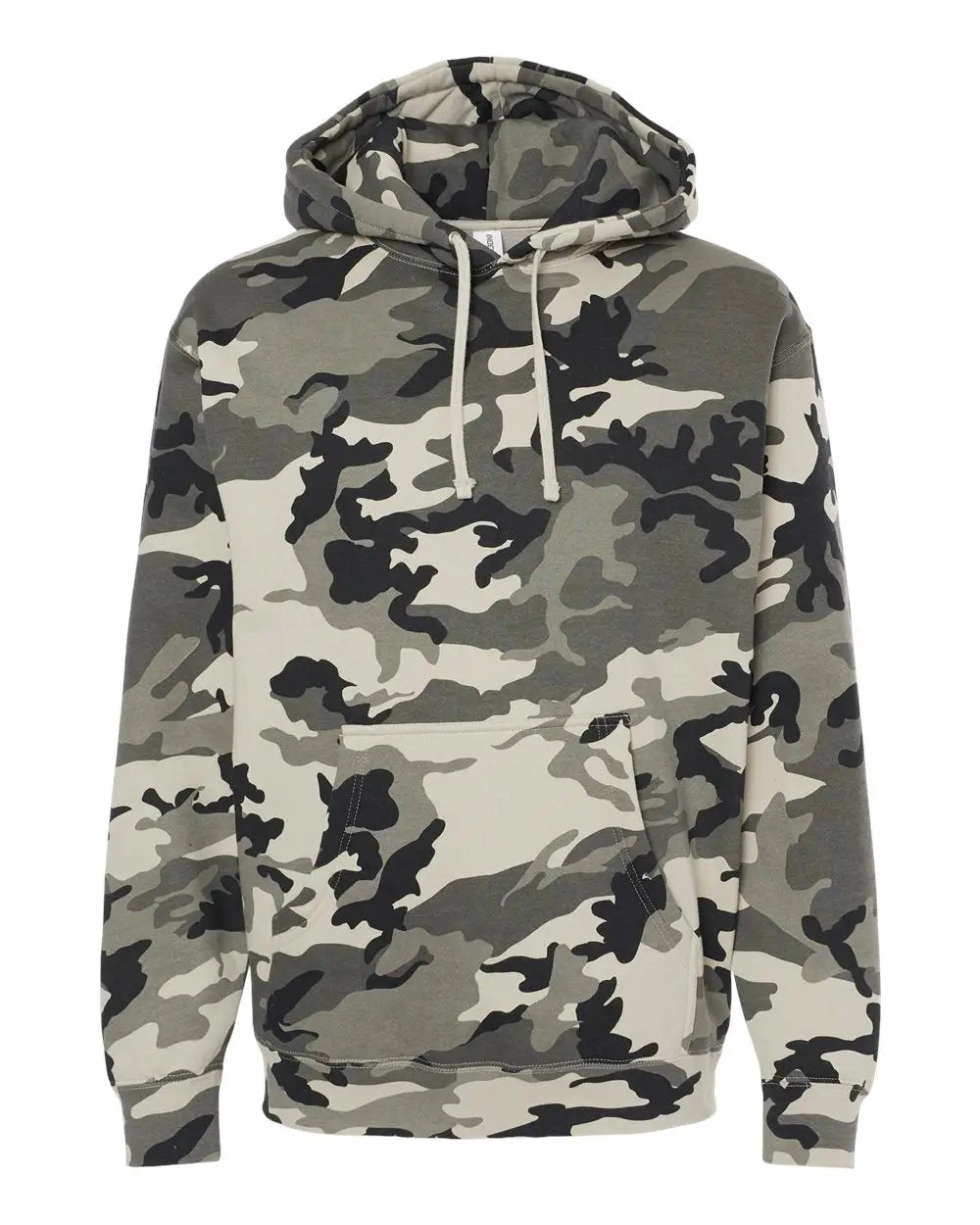 Independent Trading Co. Ind4000 Heavyweight Hooded Sweatshirt - Snow Camo - White / Xs