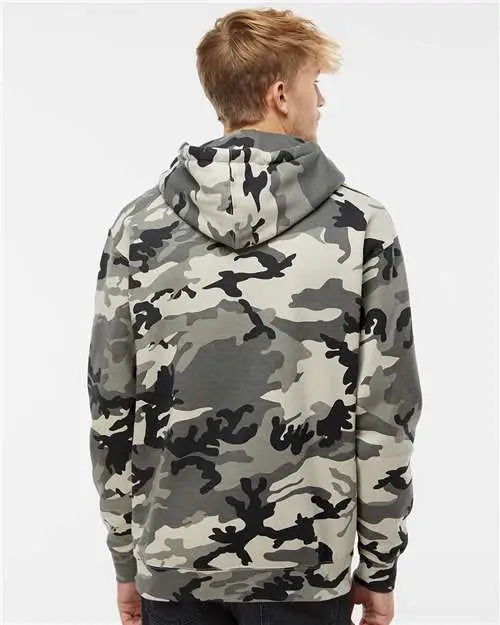 Independent Trading Co. Ind4000 Heavyweight Hooded Sweatshirt - Snow Camo