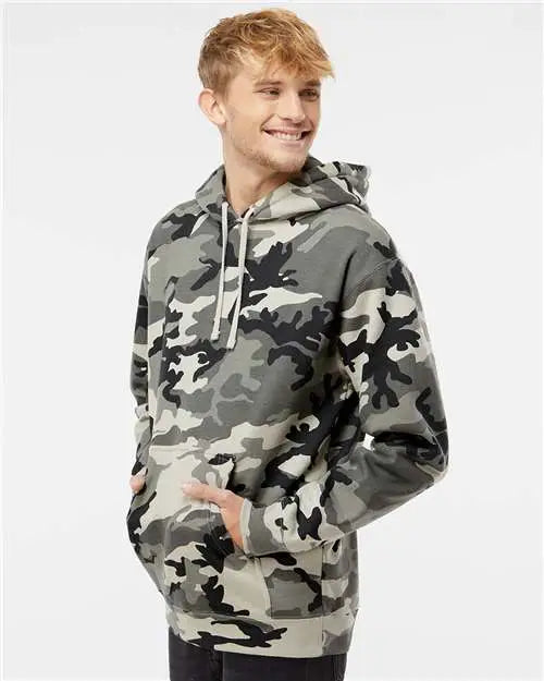 Independent Trading Co. Ind4000 Heavyweight Hooded Sweatshirt - Snow Camo