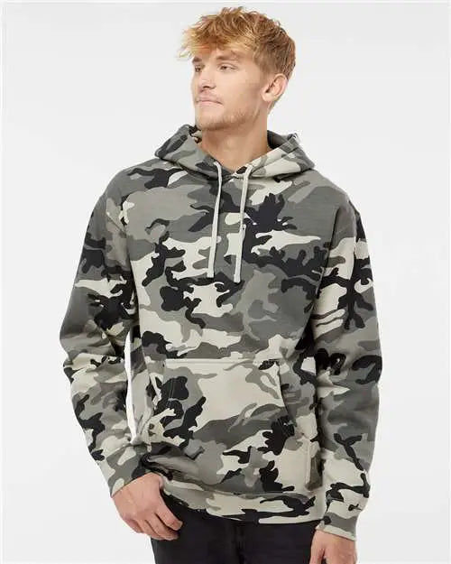 Independent Trading Co. Ind4000 Heavyweight Hooded Sweatshirt - Snow Camo
