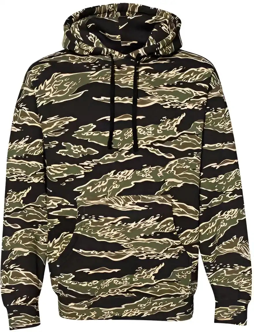 Independent Trading co Ind4000 Heavyweight Hooded Sweatshirt - Tiger Camo