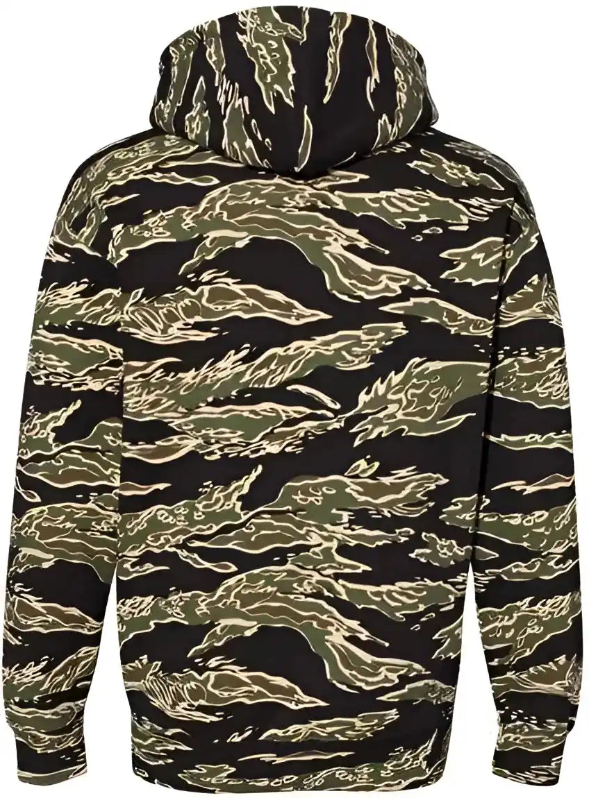 Independent Trading co Ind4000 Heavyweight Hooded Sweatshirt - Tiger Camo