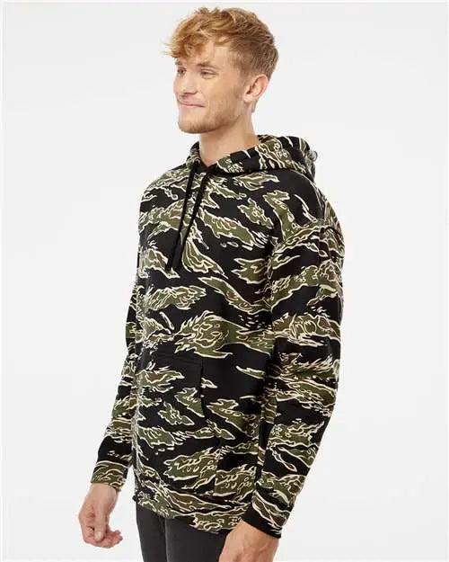 Independent Trading Co. Ind4000 Heavyweight Hooded Sweatshirt - Tiger Camo