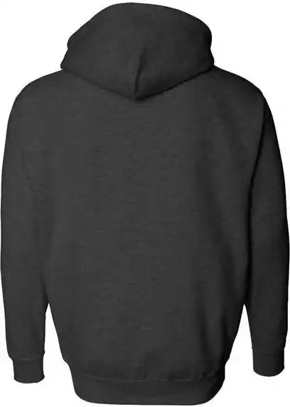 Independent Trading co Ind4000z Heavyweight Full Zip Hooded Sweatshirt Charcoal Heather